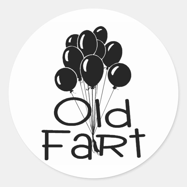 Pegatina Redonda Globos negros anticuados (Anverso)