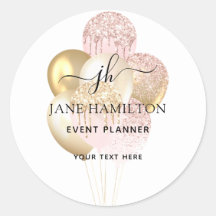 Globos Purpurina monograma