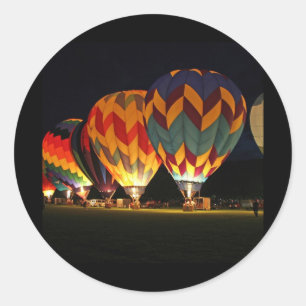 Pegatina Redonda ¡Globos que brillan intensamente!  ¡Encienda par