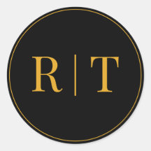 Gloden Black Monogram Boda