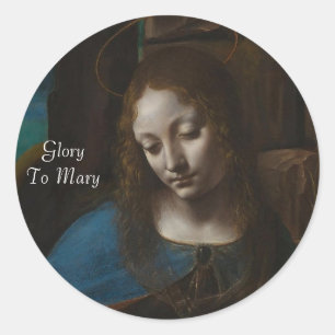 Pegatina Redonda Gloria a Mary