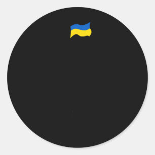 Pegatina Redonda Gloria a Ucrania Ucrania - Apoyo ucraniano Patriot