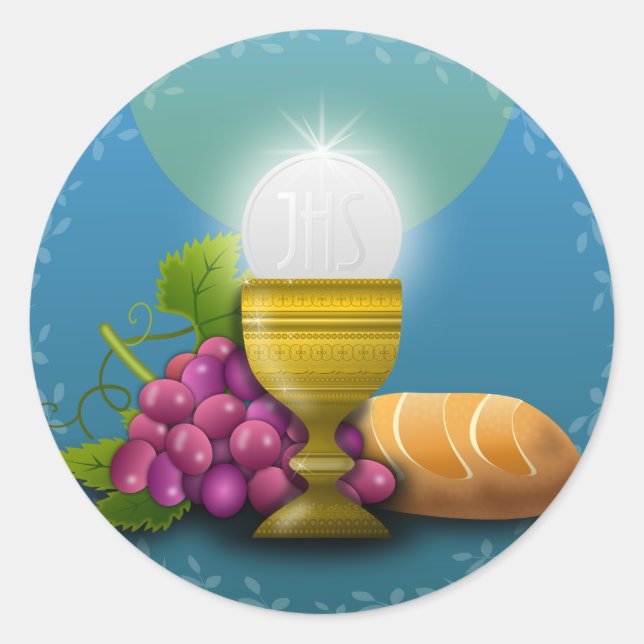 PEGATINA REDONDA GLORIA AL EUCARISTA (Anverso)