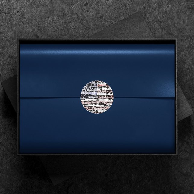 Pegatina Redonda Gloria del Béisbol | Palabras de la bandera nortea (Subido por el creador)