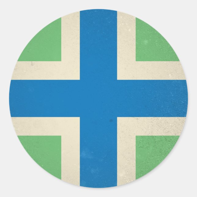 Pegatina Redonda Gloucestershire (Anverso)