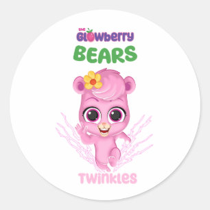 Pegatina Redonda Glowberry Bears Twinkles