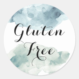Pegatina Redonda Gluten acuático libre