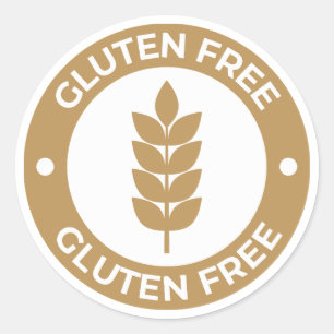 Pegatina Redonda Gluten Free