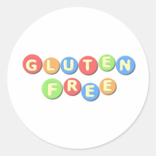 Pegatina Redonda Gluten Free Celiac