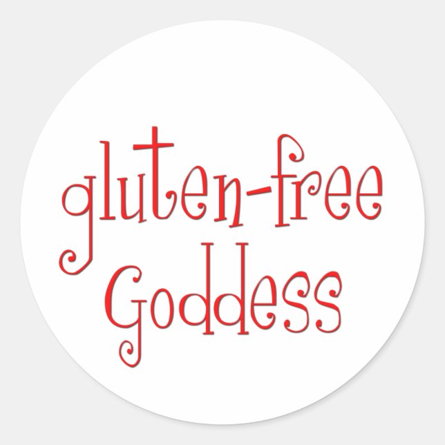 Pegatina Redonda Gluten Free Goddess (Anverso)