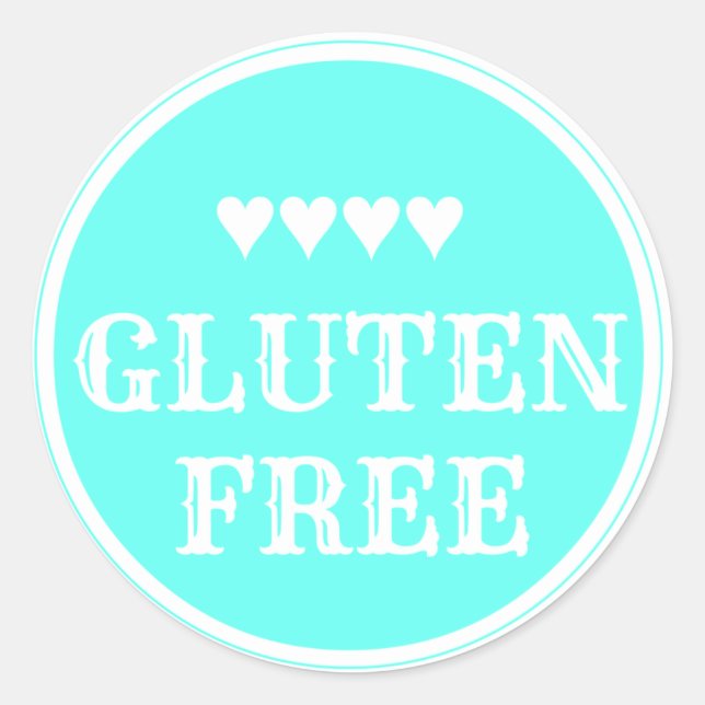Pegatina Redonda Gluten Free sticker (Anverso)