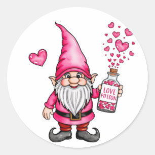 Pegatina Redonda gnome con navidades de poción amorosa
