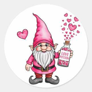 Pegatina Redonda gnome con navidades de poción amorosa