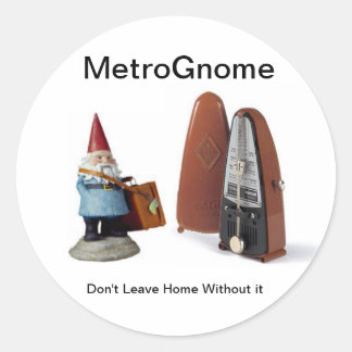 Pegatina Redonda Gnome de Metro