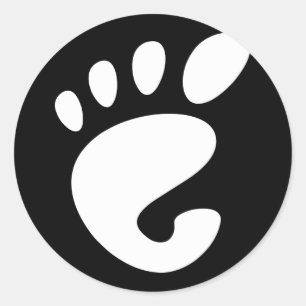 Pegatina Redonda Gnome - Linux - OSS FSF