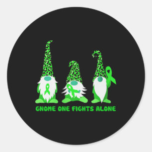 Pegatina Redonda Gnome One sólo lucha contra la enfermedad renal