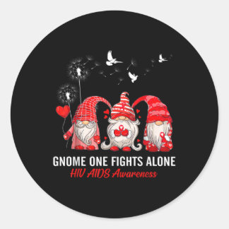Pegatina Redonda Gnomes One Lucha Por Sí Sola Conciencia Sobre El V