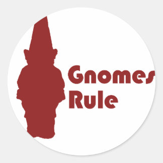 Pegatina Redonda Gnomes Rule