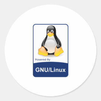 Pegatina Redonda GNU/Linux