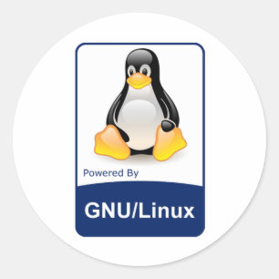 Pegatina Redonda GNU/Linux