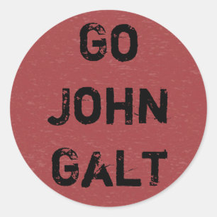Pegatina Redonda Go John Galt