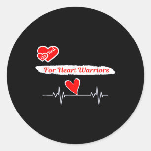 Pegatina Redonda Go Red Febrero American Heart Awareness Mo