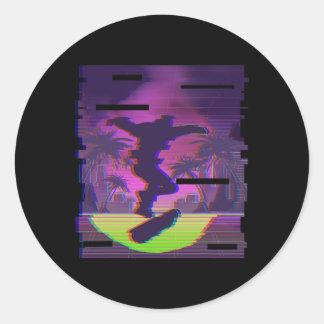 Pegatina Redonda Go Skateboarding And Do Cool Tricks 