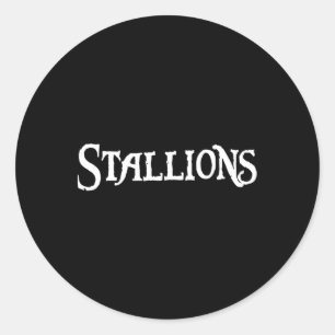 Pegatina Redonda Go Stallions Football Basketball Baloncesto Salud 