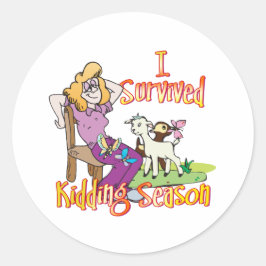 Pegatina Redonda GOAT | Graciosa temporada de Kidding de GetYerGoat