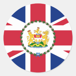 Pegatina Redonda Gobernador De Hong Kong, Bandera De China