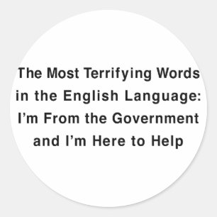 Pegatina Redonda Gobierno aterrorizante