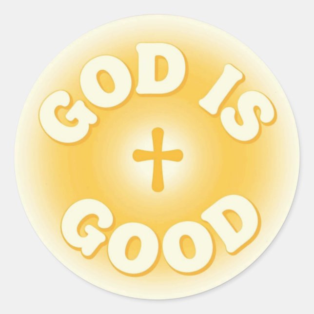 Pegatina Redonda God is Good Classic Round Sticker (Anverso)