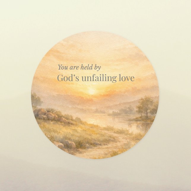 Pegatina Redonda God’s Unfailing Love Christian Faith Sticker (Subido por el creador)