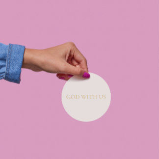 Pegatina Redonda God With Us Sticker #2