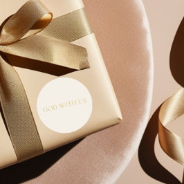 Pegatina Redonda God With Us Sticker #2