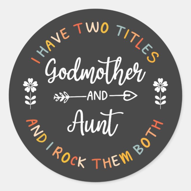 Pegatina Redonda Godmomia (Anverso)