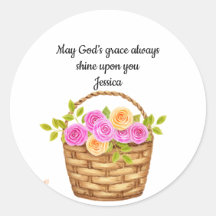 God's Grace Round Sticker