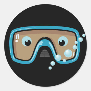 Pegatina Redonda Goggles