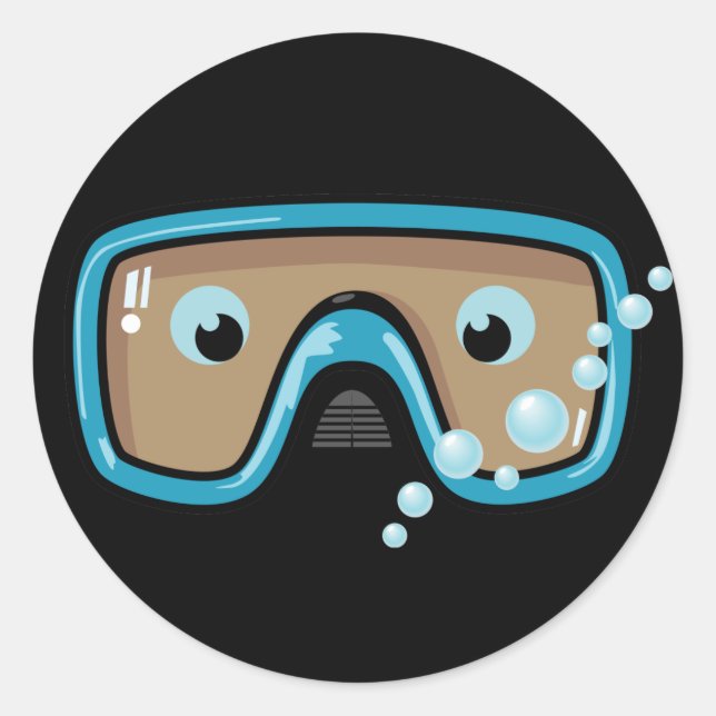 Pegatina Redonda Goggles (Anverso)