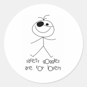 Pegatina Redonda Goggles de seguridad