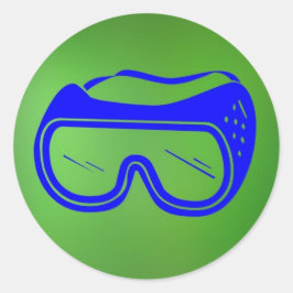 Pegatina Redonda Gogles de seguridad ©AH2010