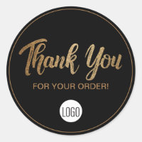 Gold Black Your Logo aquí Gracias por tu pedido