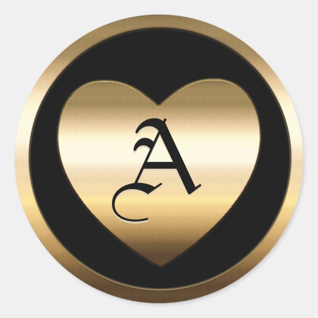 Pegatina Redonda Gold Blank Template Faux Textured Foil Classic Rou (Anverso)