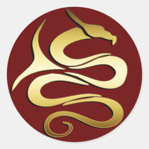 PEGATINA REDONDA GOLD DRAGON