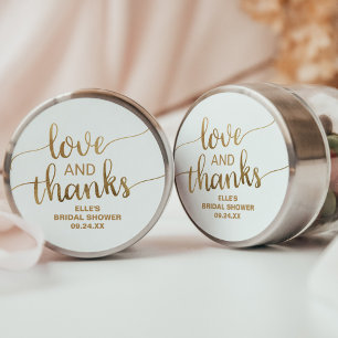 Pegatina Redonda Gold Gracias a Bridal Shower