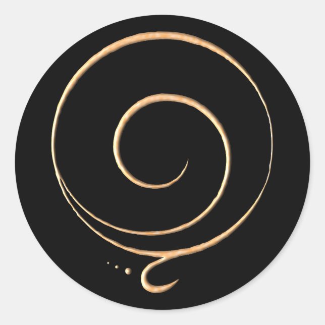 Pegatina Redonda Gold Gratitude  (Anverso)