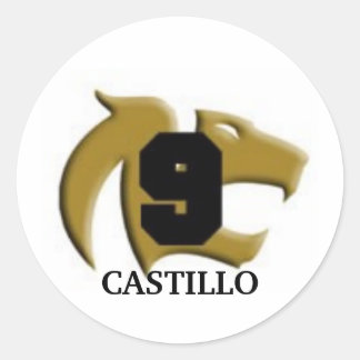 Pegatina Redonda goldcougar, CASTILLO