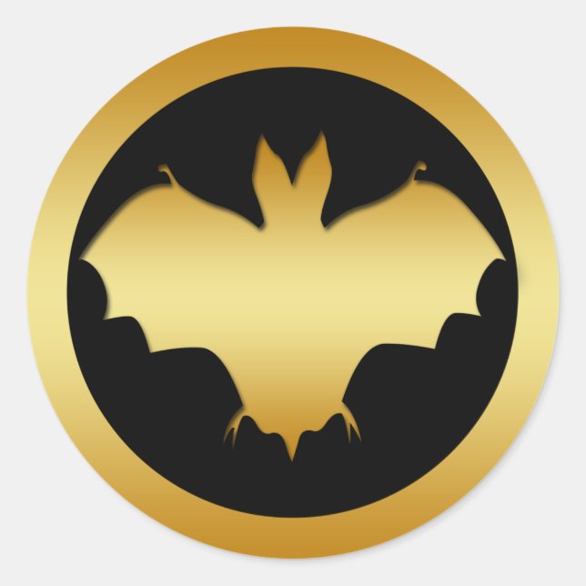 PEGATINA REDONDA GOLDEN BAT (Anverso)