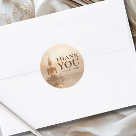 Pegatina Redonda Golden Buddha Business Salon