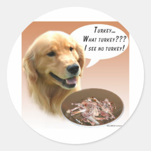 Pegatina Redonda Golden retriever Turquía